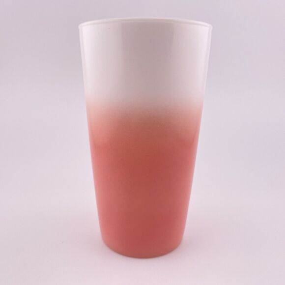 Hazel Atlas Moderntone Platonite Tumblers Glass Ombre Pink Vintage - Picture 4 of 9